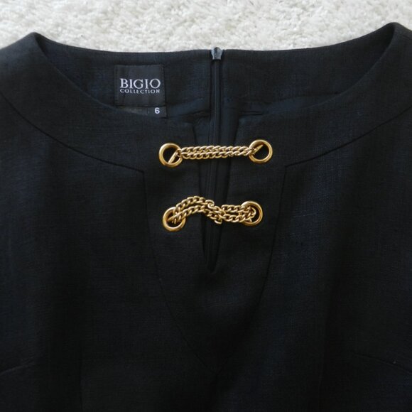 Black Bigio linen dress, size 6 - Picture 7 of 9